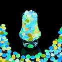 900 Pieces Glow in The Dark Rocks Glowing Stones 1/2 Inch Decor Pebble Stones for Garden, Walkway, Potted Plant, Flower Bed, Fish Tank Aquarium (Assorted Colors)