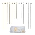 900 Pieces Metal Eye Pins 1.18 Inch 1.57 Inch 1.96 Inch Straight Eye Pins Jewelry Making Head Pins for Craft Earring Bracelet Necklace Pendant Supplies (Gold, Silver, Mix Size)