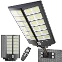 9000W Solar Street Light, Solar Street Lights Outdoor 120000LM, Commercial Parking Lot Light 7000K, Flood Outdoor Lights IP67 Waterproof with Motion Sensor, 3-Year Warranty