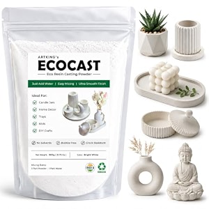 900g ecocast eco resin casting powder  just add water  bubble-free  crack resistant  ideal for candle jars home decor amp diy crafts  jesmonite alternative  concrete art powder