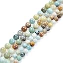 90pcs Adabele Natural Multi-Color Amazonite Gemstone 8mm Round Beads