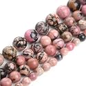 90pcs Adabele Natural Rhodonite Gemstone 8mm Round Beads