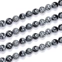 90pcs Adabele Natural Snowflake Obsidian Gemstone 4mm (0.16 inch) Round Beads