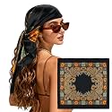 90x90cm Bandana For Women, Hair Scarf,Head Scarf For Women, Silk Scarf For Women, Satin Scarf, Bandana Scarf, Stylish Fashion Accessory for Office Wear, Travel Styling, Ethnic Occasions