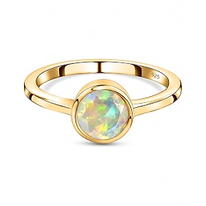 925 Sterling Silver 18K Gold Plated Birthstone