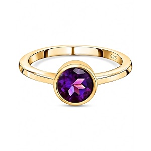 925 Sterling Silver 18K Gold Plated Birthstone