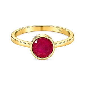 925 Sterling Silver 18K Gold Plated Birthstone