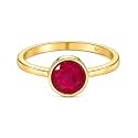 925 Sterling Silver 18K Gold Plated Birthstone