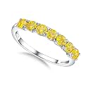 925 Sterling Silver Birthstone &amp; Cubic Zirconia Stackable Ring for Women