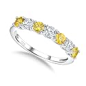 925 Sterling Silver Birthstone & Cubic Zirconia Stackable Ring for Women