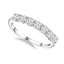 925 Sterling Silver Birthstone &amp; Cubic Zirconia Stackable Ring for Women