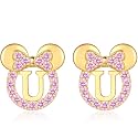 925 Sterling Silver Earrings for Girl Women: Hypoallergenic Initial Earrings with Pink Cubic Zirconia Cute Earrings Studs for Sensitive Ears Chirstmas Birthday Gifts