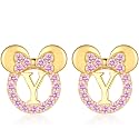 925 Sterling Silver Earrings for Girl Women: Hypoallergenic Initial Earrings with Pink Cubic Zirconia Cute Earrings Studs for Sensitive Ears Chirstmas Birthday Gifts