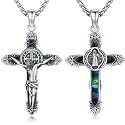 925 Sterling Silver Patron Saint Amulet Necklace for Men Women