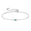 925 Sterling Silver Personalized Mom Birthstone Bracelets for Women — Custom Adjustable Dainty Jewelry for Mother’s Day, Birthday, Christmas Gift for Mom Grandma Wife