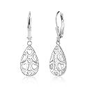 ALEXCRAFT Gold/Silver Teardrop Leverback Dangle Earrings for Women Girls