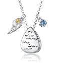 925 Sterling Silver Urn Cremation Ashes Memorial Keepsake Teardrop Eternity Memorial Pendant Mom Dad Jewelry for Women
