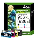 936 936XL 9125e Ink Cartridges Combo Pack for HP Printers 9120e 9730e 936e