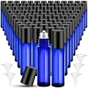 96 Pcs 10ml Perfume Oil Roller Bottles, Essential, Blue