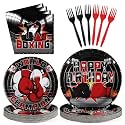 96 Pcs Boxing Themed Birthday Party Decorations, Serves 24