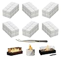 96 Pcs Ceramic Wool Wick Cubes 0.8" Bioethanol Cores Extend Burning Time