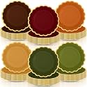 96 Pcs Fall Paper Plates 9 Inch Gradient Color Scalloped Plates
