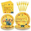 96Pcs Electrician Lineman Birthday Party Decorations, Serves 24