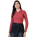 98 Degree North Women Pullover-G111571-REDMELANGE