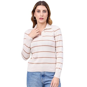 98 Degree North Women Pullover-G1581-OFFWHITE