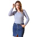 98 Degree North Women Ribbed Collar Neck