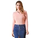98 Degree North Women Ribbed Collar Neck