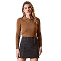 98 Degree North Women Ribbed Collar Neck