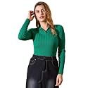 98 Degree North Women Ribbed Collar Neck