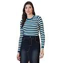 98 Degree North Women Round Neck Sweater-G1579-L.Camel