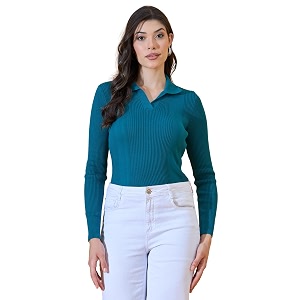 98 Degree North Women Spread Collar Sweater-G1577-BLACK