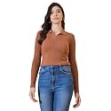 98 Degree North Women Spread Collar Sweater-G1577-BLACK
