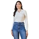 98 Degree North Women Spread Collar Sweater-G1577-BLACK