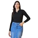 98 Degree North Women Spread Collar Sweater-G1577-BLACK