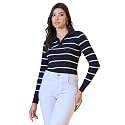 98 Degree North Women Spread Collar Sweater-G1577-BLACK