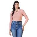 98 Degree North Women Spread Collar Sweater-G1165-BROWN