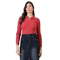 98 Degree North Women Spread Collar Sweater-G1165-BROWN