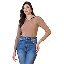 98 Degree North Women Spread Collar Sweater-G1577-BLACK