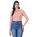 98 Degree North Women Spread Collar Sweater-G1165-BROWN