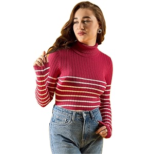 98 Degree Women Pure Cotton Turtle Neck