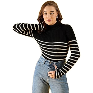 98 Degree Women Pure Cotton Turtle Neck