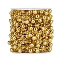 98FT 8mm 3mm Gold Faux Pearl Beads String Garland Roll Bulk for DIY Craft