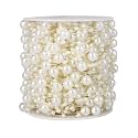 98FT 8mm 3mm Ivory Faux Pearl Beads String Garland Roll Bulk for DIY Craft