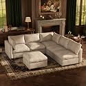 993939 Faux Leather Modular Sectional Sofa with