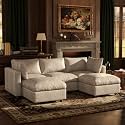 993939 Faux Leather Modular Sectional Sofa with