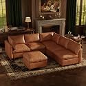 993939 Faux Leather Modular Sectional Sofa with